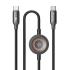Mcdodo CA-2580 2-in-1 USB-C cable + Apple Watch charger, 60W, 1.5m - Black